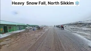 Heavy Snowfall in North Sikkim ❄️|Yumthang Valley 🏔|Zero Point|Lachung to Indo-China border|Motovlog