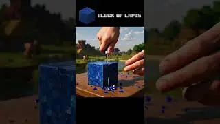 🌀 Cutting Lapis Lazuli Block Like It&rsquo;s Real! ASMR Minecraft Slice 🎧 #minecraft #asmr #lapis