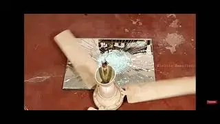 White Colour Fan Mirror Falling Test⬜🌀⚡⚙️Funny Ceilingfan Shortvideos Shorts Fan Fyp.