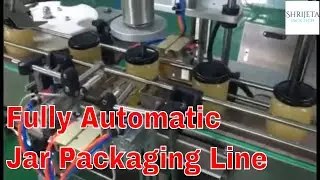 Fully Automatic Pet Jar Packaging Line - Ghee Filling, Capping, Induction Sealing, Labeling Machine