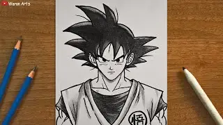 Easy Goku drawing for beginners | How to draw Goku step-by-step | Anime Drawing Easy
