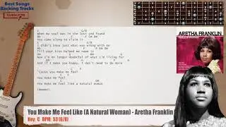 🎸 You Make Me Feel Like (A Natural Woman)- Aretha Franklin Guitar Backing Track with chords / lyrics