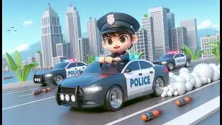 The Wheels on the Police Car Go Speed Speed 🚓💨 A Fun Nursery Rhyme for Kids 🚙🌳