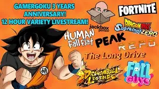 GamerGoku 3 Year Anniversary 12 Hour LIVESTREAM! | Variety Games!