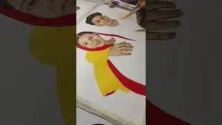 how to draw realistic portrait watercolor painting#shortsfeed #trending #drawing #shorts