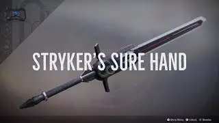 Destiny 2 Black Armory Sword Frame Stryker's Sure Hand Gameplay