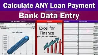 Bank Loan Calculation in Excel | Excel's Financial Function | Advanced Excel #exceltutoring #excel
