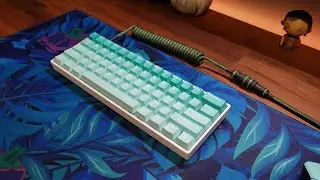 New custom cable by Kalamity NEON GREEN RAZOR . Gradient Green Keycaps by Womier.