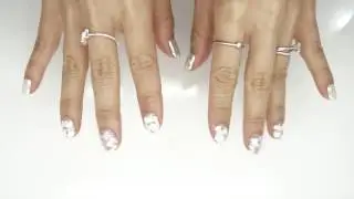 Nailin' It with Black File Nails: Chrome and Silver Foil Camo Nails