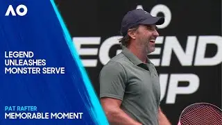 Pat Rafter Hits a Stunning 202 km/h Serve at 52! | Australian Open 2025