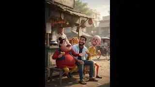 #motu ne itni jor jor se gana ga raha tha ki gawn ke lok poreshani ho gaiwe##ekmotahathighumechala