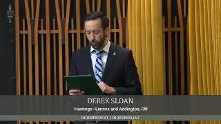 MP Derek Sloan (Hastings-Lennox & Addington) delivers a Members Statement in the House of Commons
