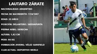 Lautaro Z&aacute;rate | Delantero/Mediapunta | Deportivo Merlo 2020