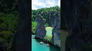 The hidden island near Phuket 😍🌴 #thailand #travel #beach #islandlife #explore #shorts #fyp #fy