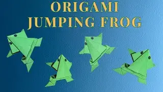 How To Make Easy Origami Jumping Frog | Beginner Friendly Origami Tutorial