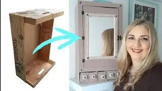 MUEBLE armario organizador con puerta y espejo HUACAL Diy