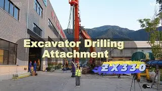 The solution from an excavator to a drill rig with multi-functions- Kelly drill, DTH drill, and CFA