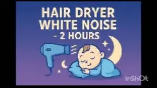 Hair Dryer White Noise for Baby Sleep – 2 Hours Soothing Sleep Sound