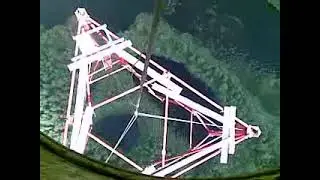 Работа вертолёта-крана Ми-10К. Перенос секции башни ПРС-8 из Седельниково на вертолетную площадку.