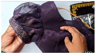 Puff sleeves design cutting and stitching || short Puff Sleeves Design for blouse || #Puff #puffy