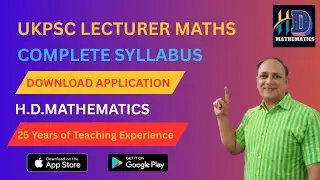 ukpsc lecturer maths vacancy 2026 //complete syllabus ukpsc lecturer maths by HD mathematics