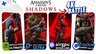 Assassin's Creed SHADOWS 4K Comparison | GeForce NOW, Boosteroid, SHADOW, AirGPU