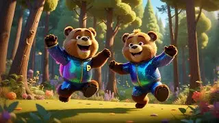 Six Bumble Bears Bounce in Boots | Funny Animal Counting Song for Kids | Nursery Rhymes and