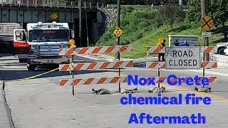 Nox-Crete chemical plant fire (Aftermath) Omaha Nebraska.