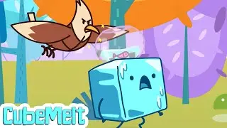 The Hungry Bird Chase | Funny Cartoons For Kids | MisAdventures of Cubemelt