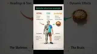 HTML | CSS | JavaScript 💻Beginner ho?  CodeWithNasir#WebsiteStructure#WebDevShorts#HTMLShorts#viral
