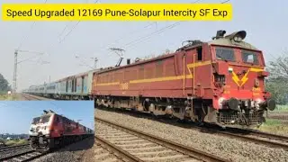 105 ➡️ 130 KMPH⚡Speed Upgraded 12169 Pune-Solapur Intercity SF Exp behind different Powers! #train