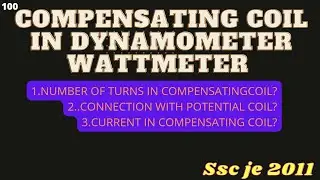 Compensating Coil In Dynamometer Type Wattmeter