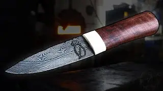 Ковка многопруткового дамасского ножа