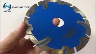 HIGH-TECH Diamond Turbo Blade with Slant Protection Teeth for granite concrete, Flush Cut Blade