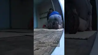 Timelapse tinyhouse interior with Murphy bed and full size desk