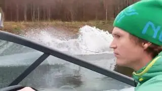 Ice water skiers from Norway