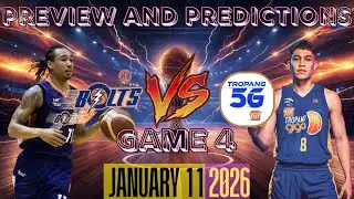 PREVIEW and PREDICTIONS (GAME 4) : MERALCO Bolts VERSUS TNT Tropang 5G- PBA 50th Season
