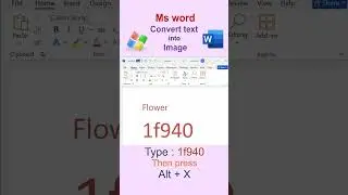 convert text into flower image in MS word | #shorts #pcknowledge001 #microsoftoffice #computer