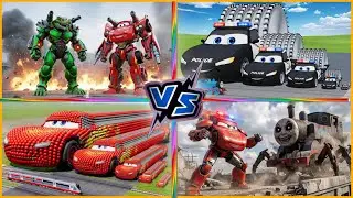 CRAZY CENTIPEDE McQUEEN! 🏎️🐛 Giant Jaws vs Super Cars!