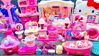 14 Minutes Satisfying with Unboxing Pink Princess House & Swing Slide Playset ASMR | Review Toys