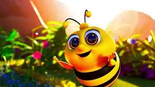 Busy Bees Buzz! 🐝 Fun Bee Song for Kids | Nature & Pollination Song | Kids Nursery Rhymes