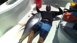 Giant yellowfin tuna and Wahoo in Venice Louisiana with voodoo charters