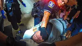Агрессивная женщина ударила полицейского ногой в лицо и тут же пожалела об этом
