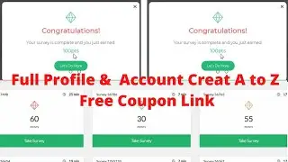 Survey Junkie FREE Coupon Link And Account Creat With Full Profile Complete A to Z