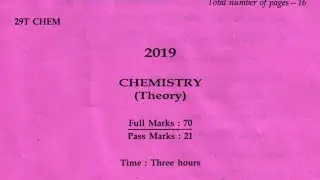 HS 2nd year Final Exam Chemistry Questions 2019 // H.S 2nd year Chemistry Final Exam Question 2019