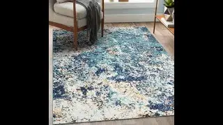 Luxe Weavers Modern Abstract Area Rug - Blue 8x10