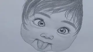 My First Shading And Blending Face Drawing 😍 || Pencil  Shading Drawing