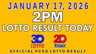 2pm Lotto Result Today Swertres Ez2 PCSO January 17 2026