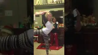 Tyesha doing a full back split