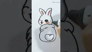 Lovely Bunny drawing 🐇 #shorts